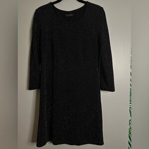 Trixxi Black Glitter Bodycon Mini Party Dress (L)